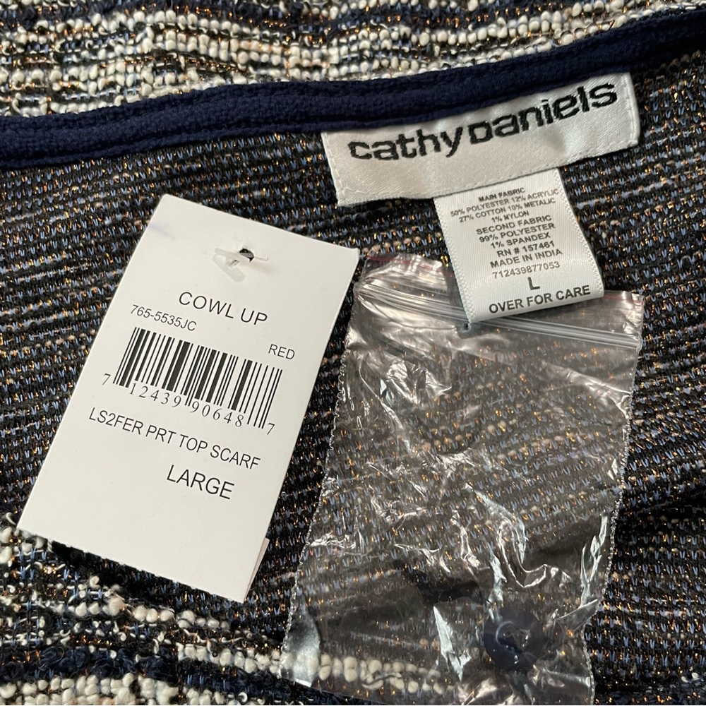 Cathy Daniels cowl neck sweater size large - Picture 13 of 15